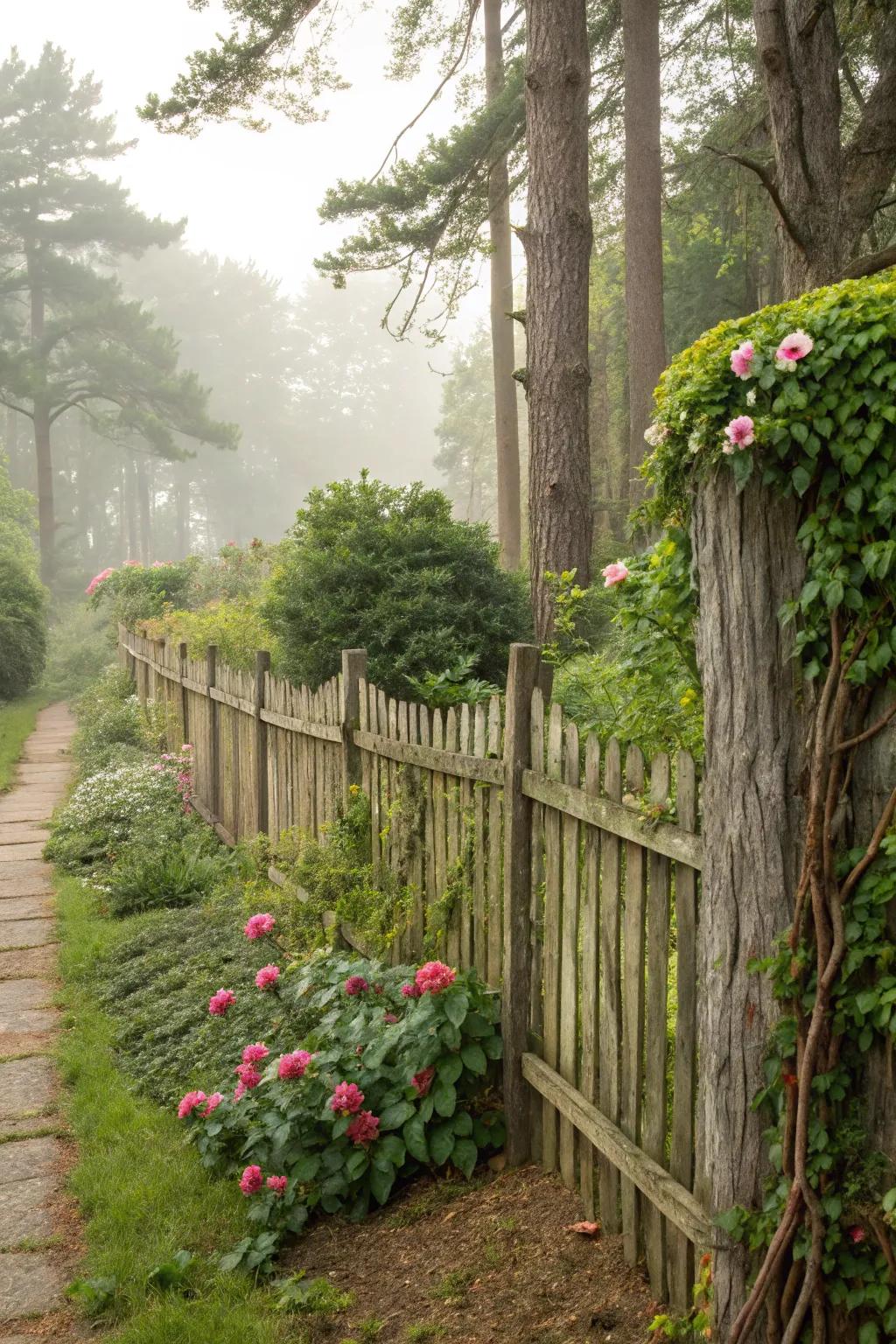 Fences that integrate with nature enhance landscape beauty.