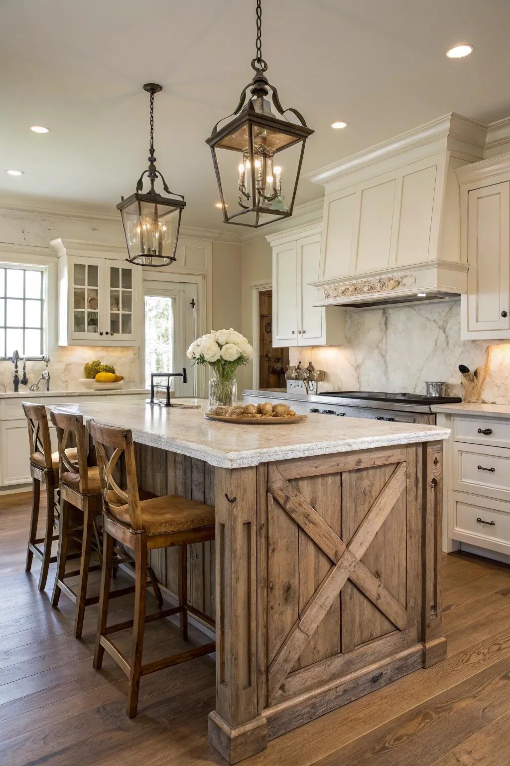 A vintage-inspired island that brings timeless elegance to any kitchen.
