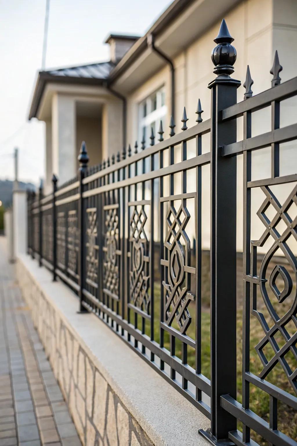 Geometric designs contribute modern sophistication to your outdoor setting.