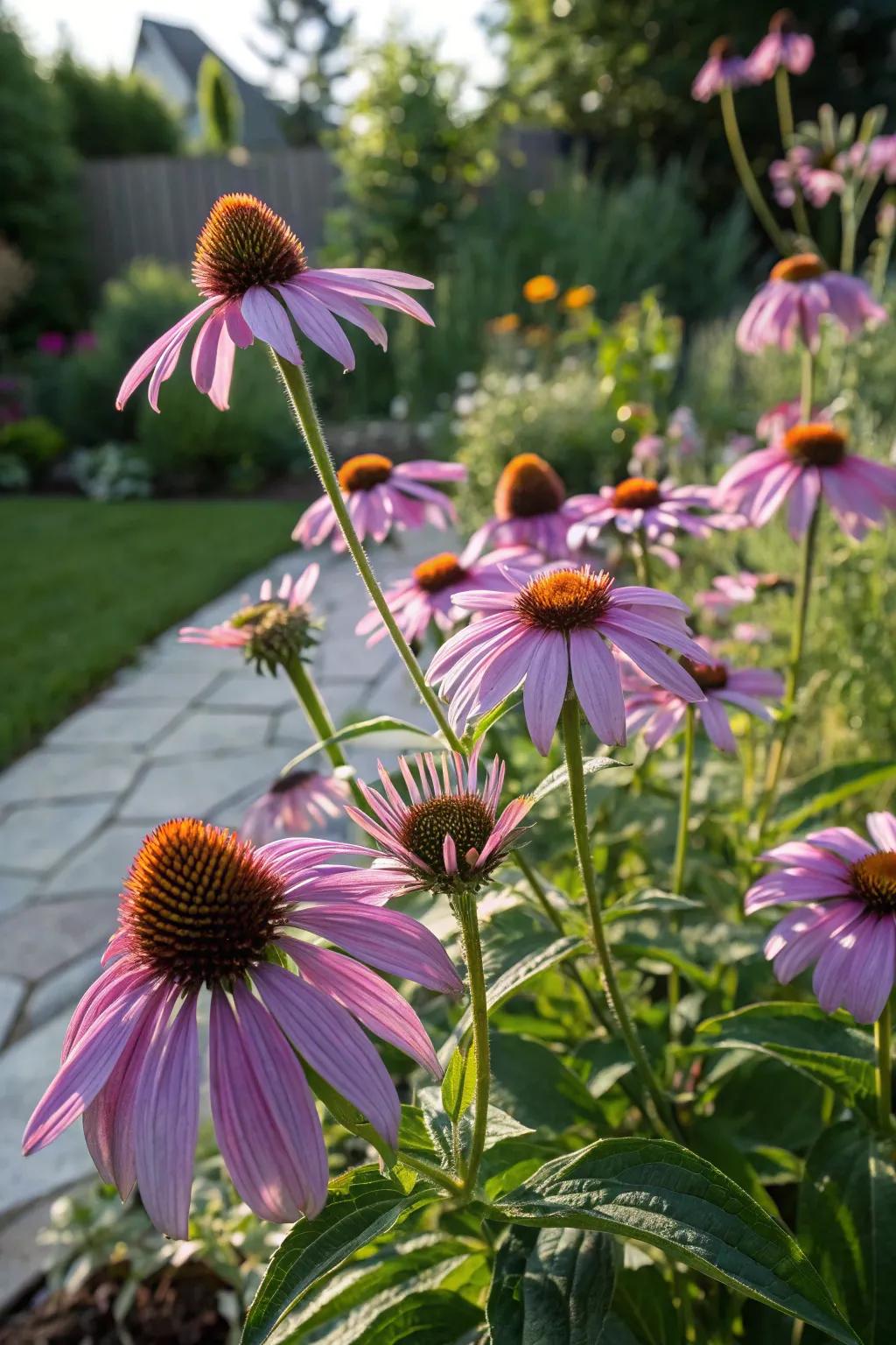 Echinacea adds color and attracts pollinators to your front yard.