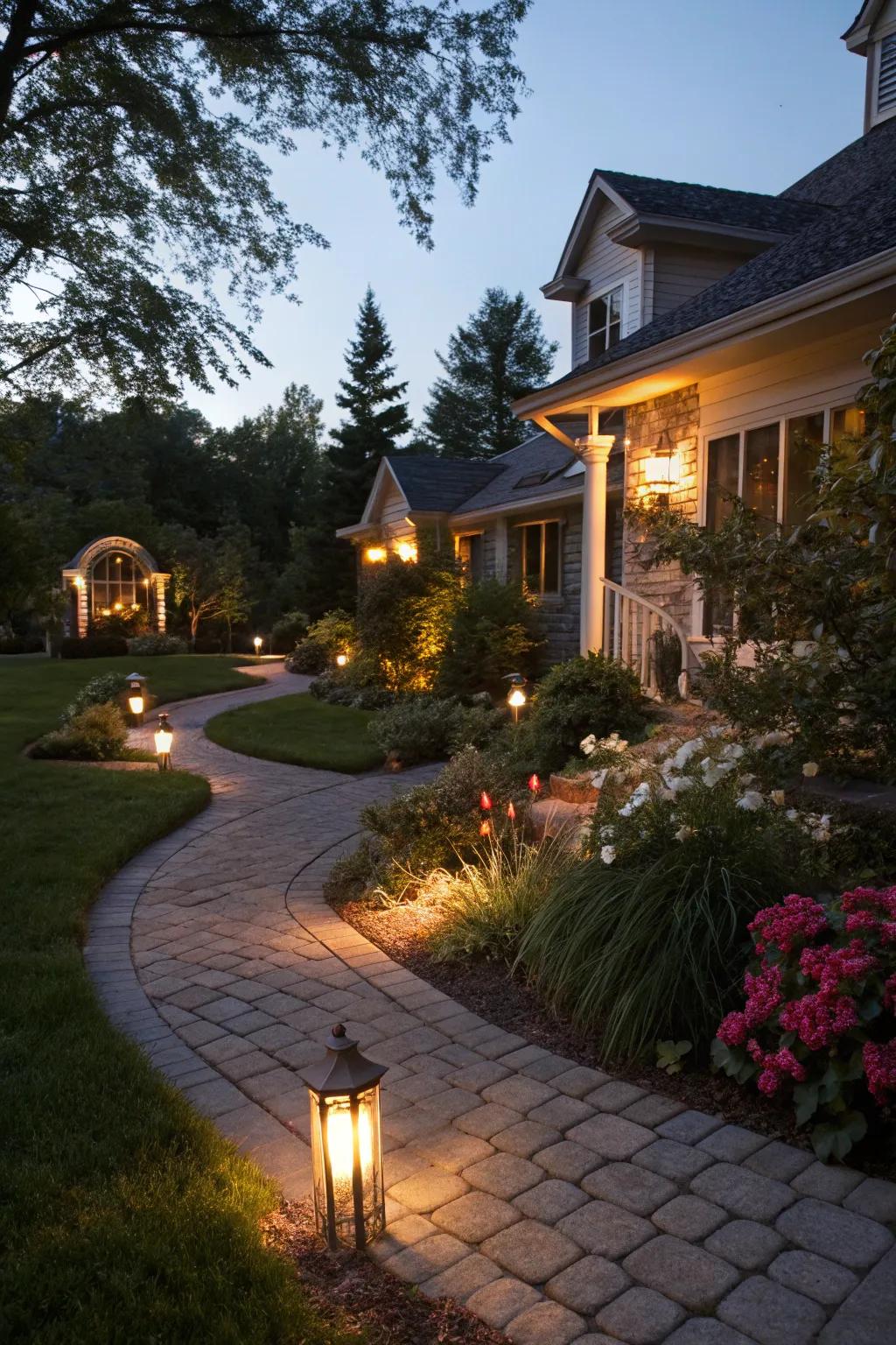 Outdoor lighting adds enchantment to your evening garden.