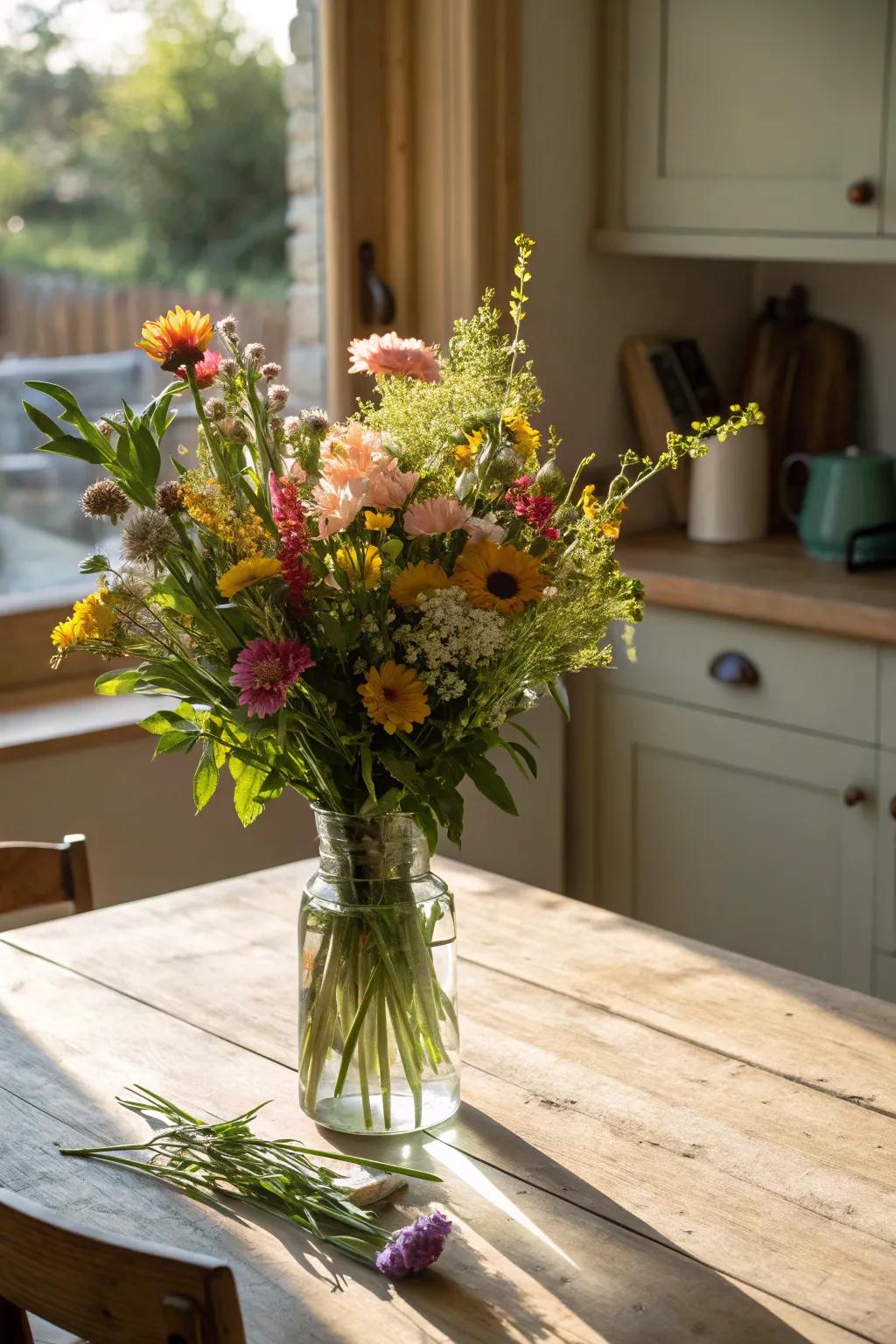 Eco-friendly bouquet supporting local growers.