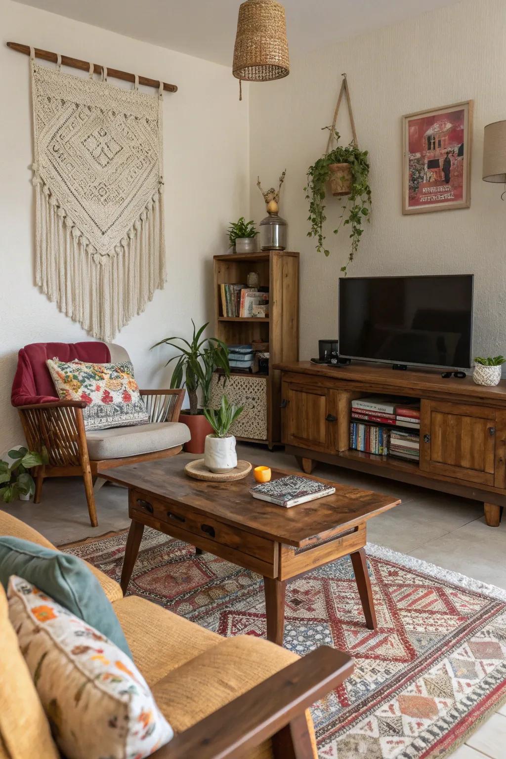 DIY and upcycling add a personal and distinctive touch to your living room décor.