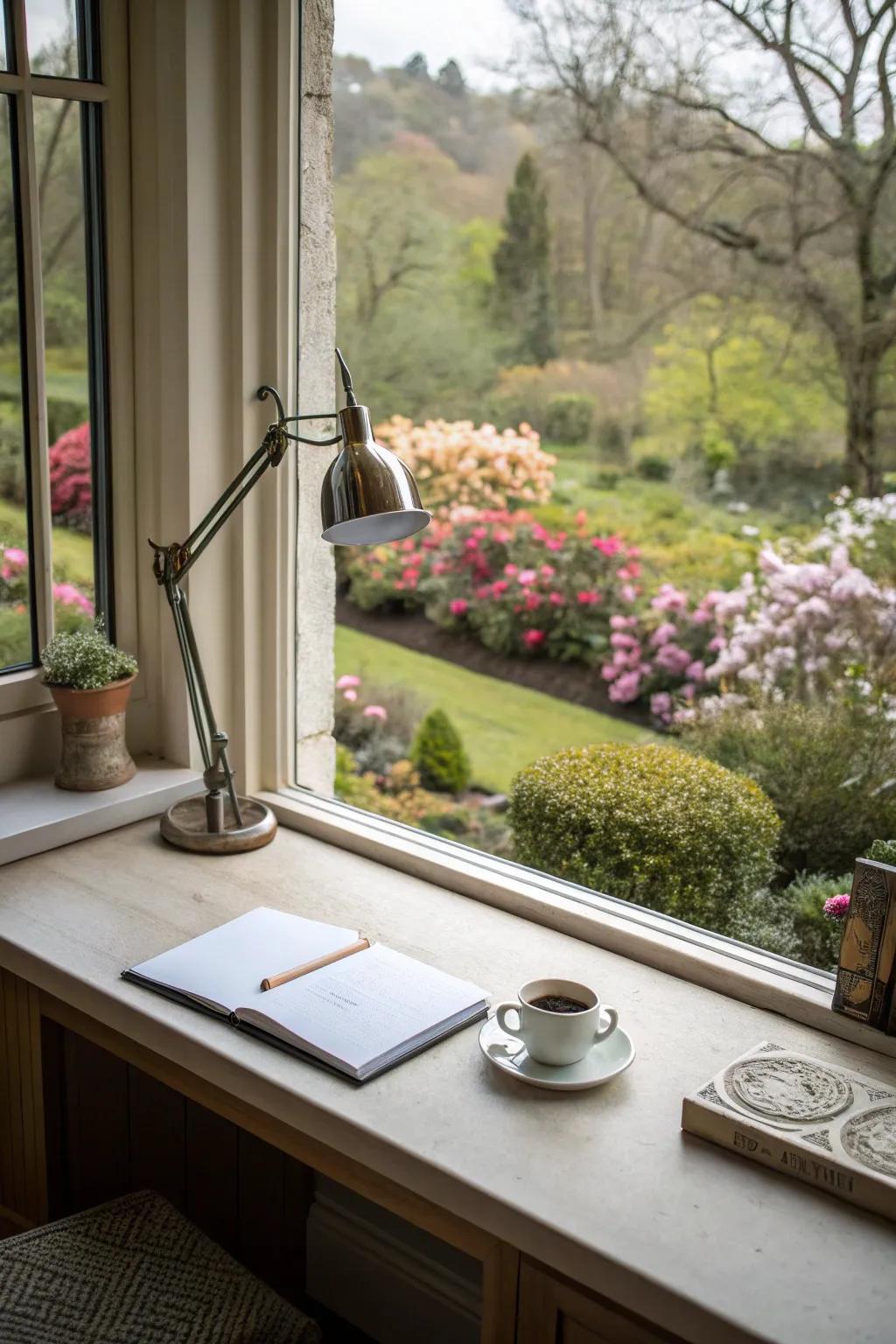 A workspace with a view, turning work into a pleasurable experience.