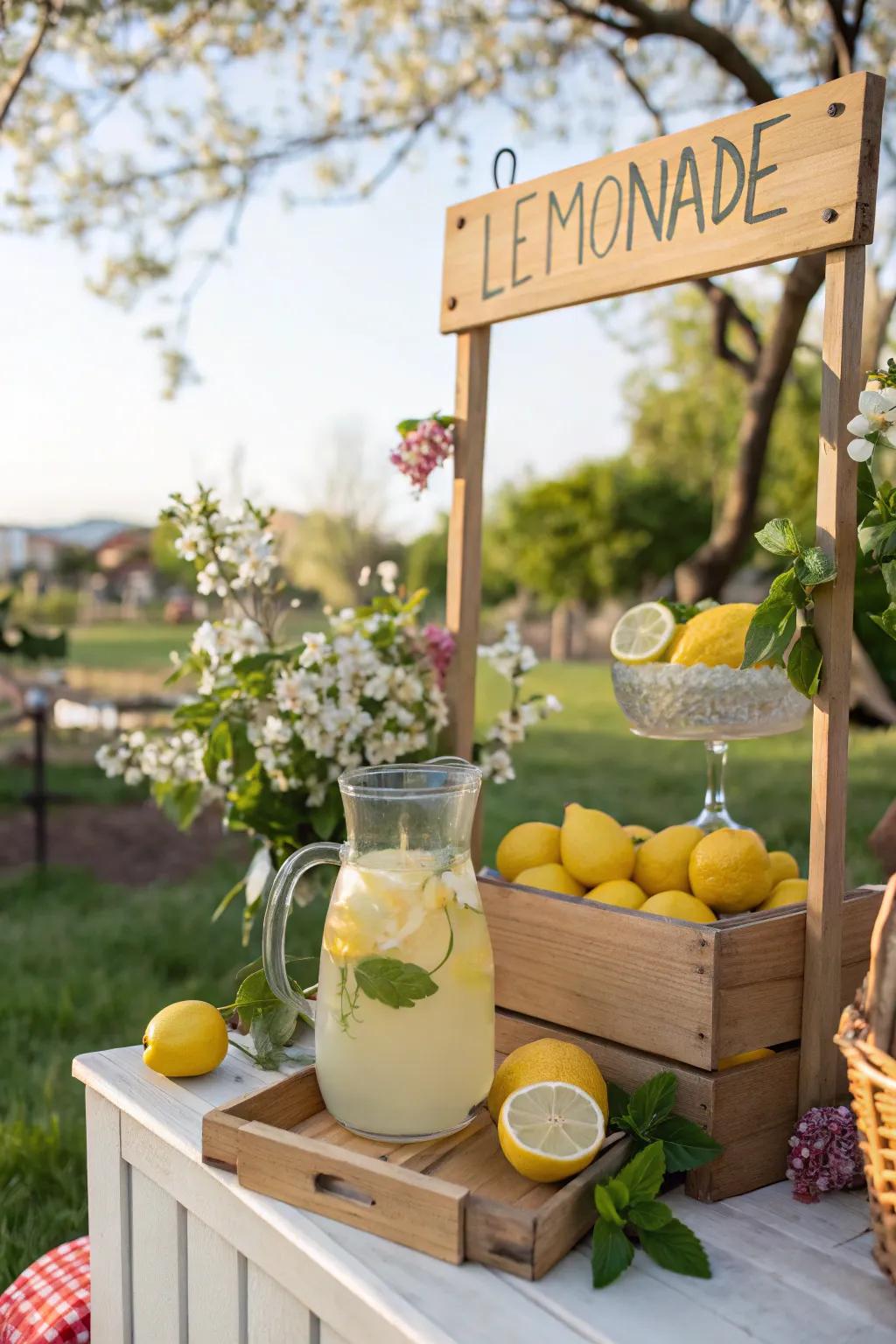 Quench your thirst with refreshing homemade lemonade.
