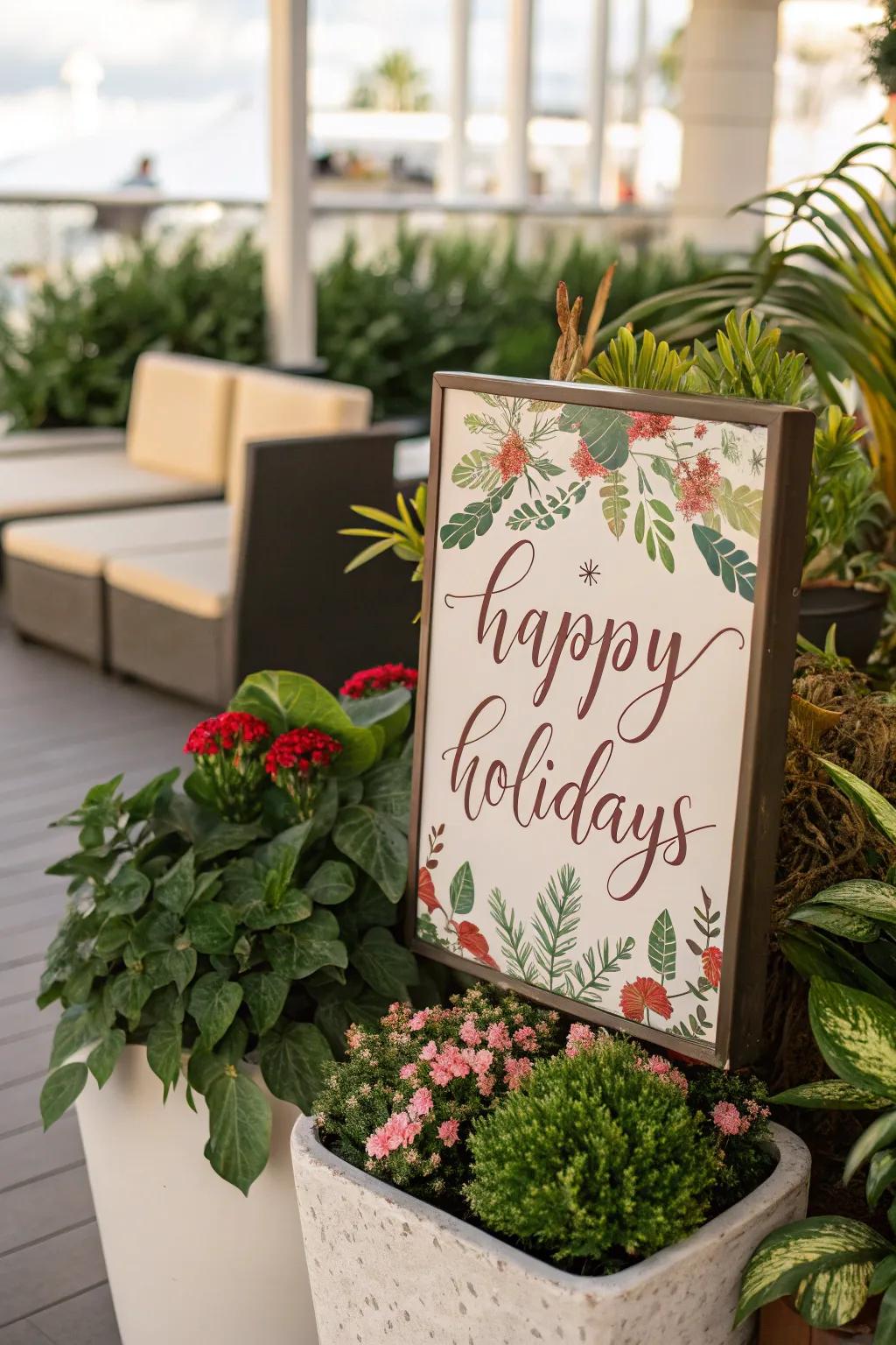 Signs bring a personal touch to your holiday setup.