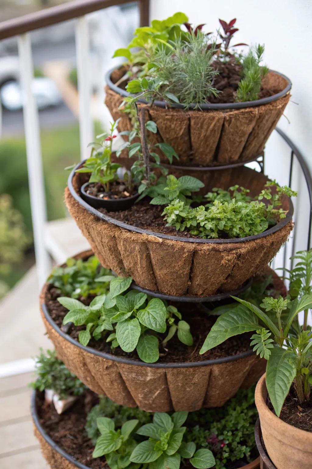 Tiered displays offer a lush vertical garden effect.