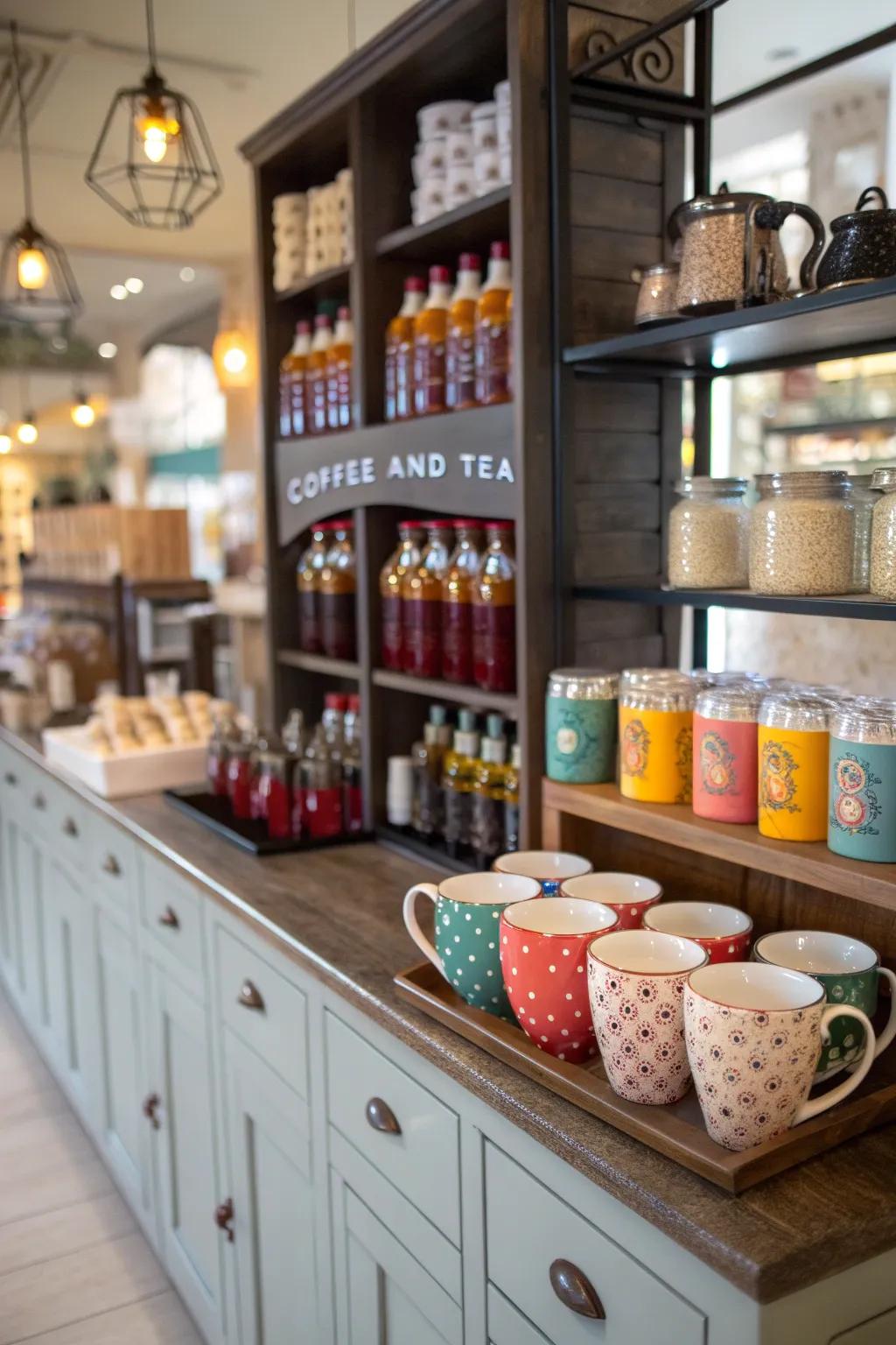 Custom mugs and flavors add a personal touch to your coffee and tea experience.