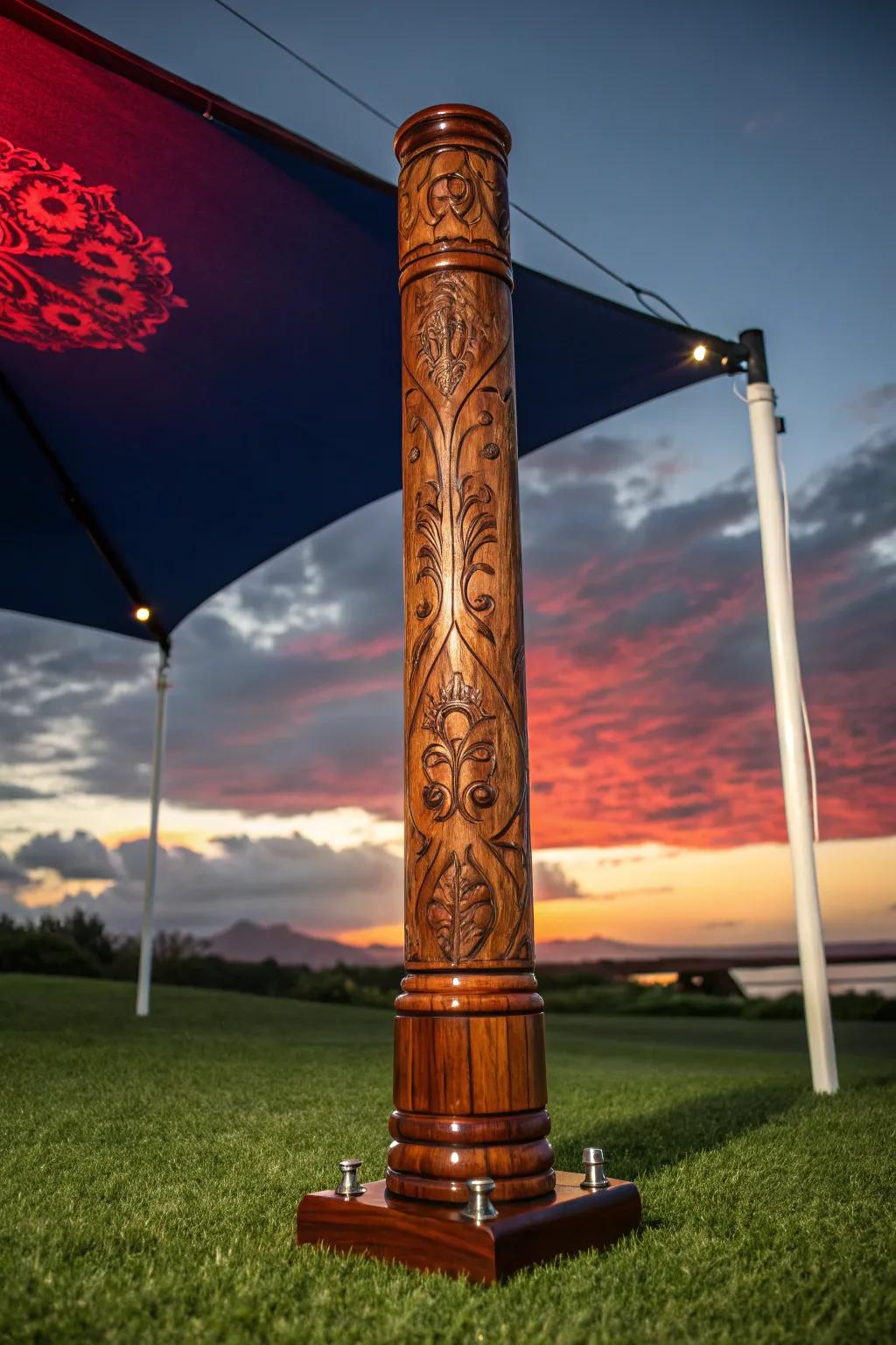 Elevate your outdoor setup with this stunning portable shade sail post—where craftsmanship meets flexibility.