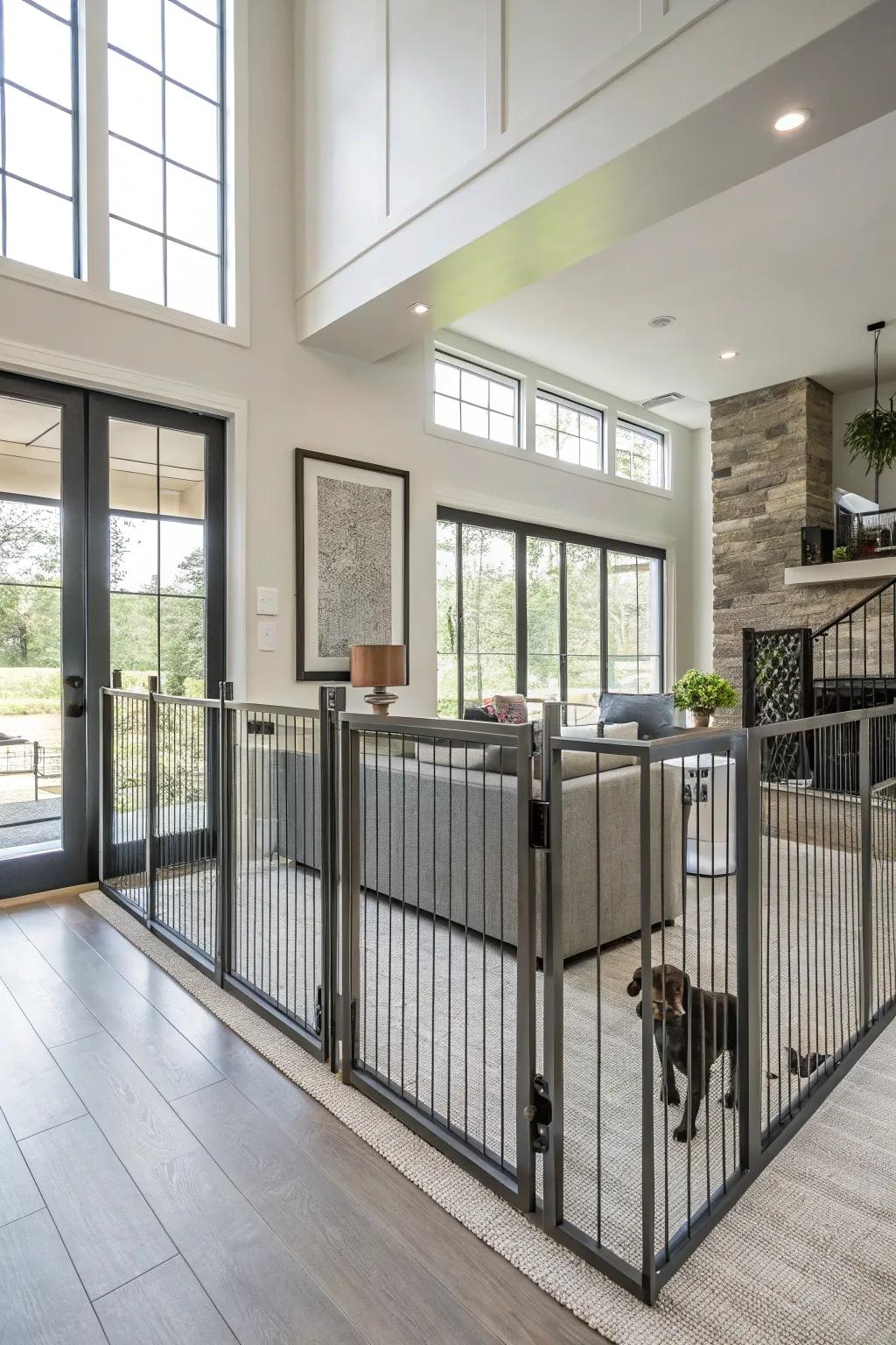 Stylish metal panels providing durability and modern aesthetics.