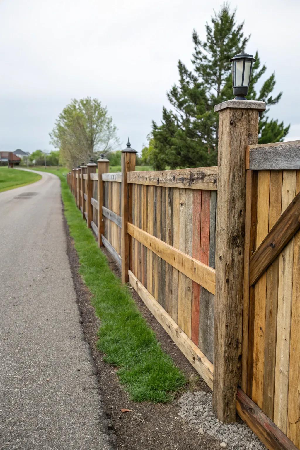 Salvaged wood adds personality and environmentally conscious charm.