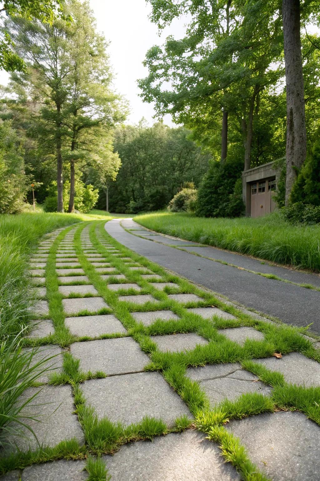 Integrating pavers with nature creates a harmonious and natural look.