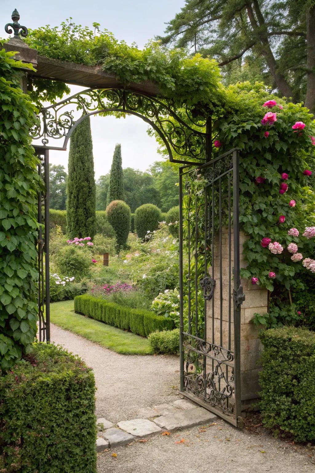 A secretive entrance inviting exploration.