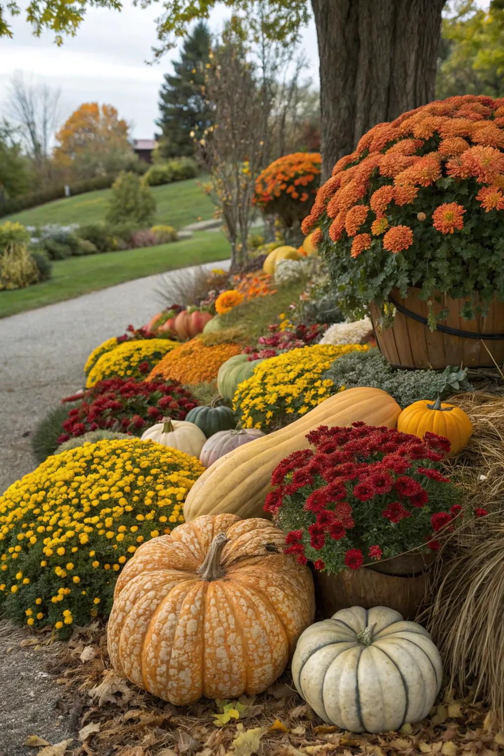 Melons and squash make for artistic displays in your garden.