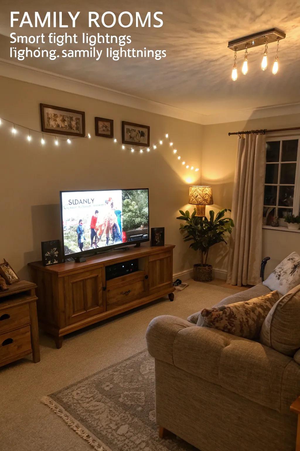 Intelligent illumination enhances functionality and mood in the family space.