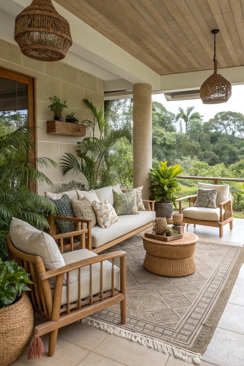 Achieve a serene vibe with neutral and earthy tones.