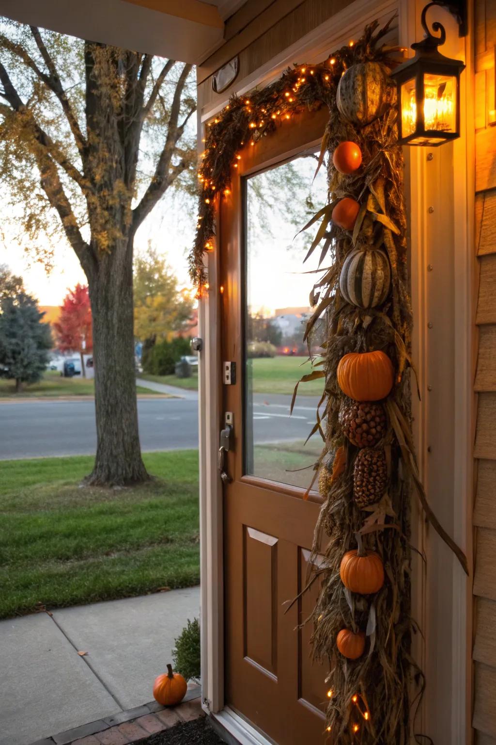 Capture the essence of autumn with a harvest-themed garland.
