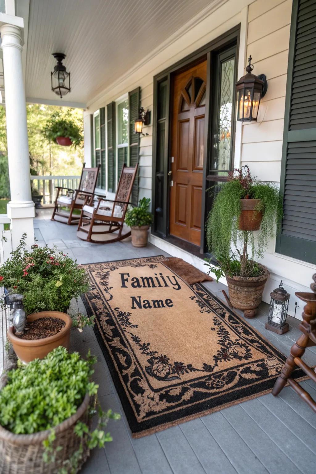 Custom carpets add a signature family touch.