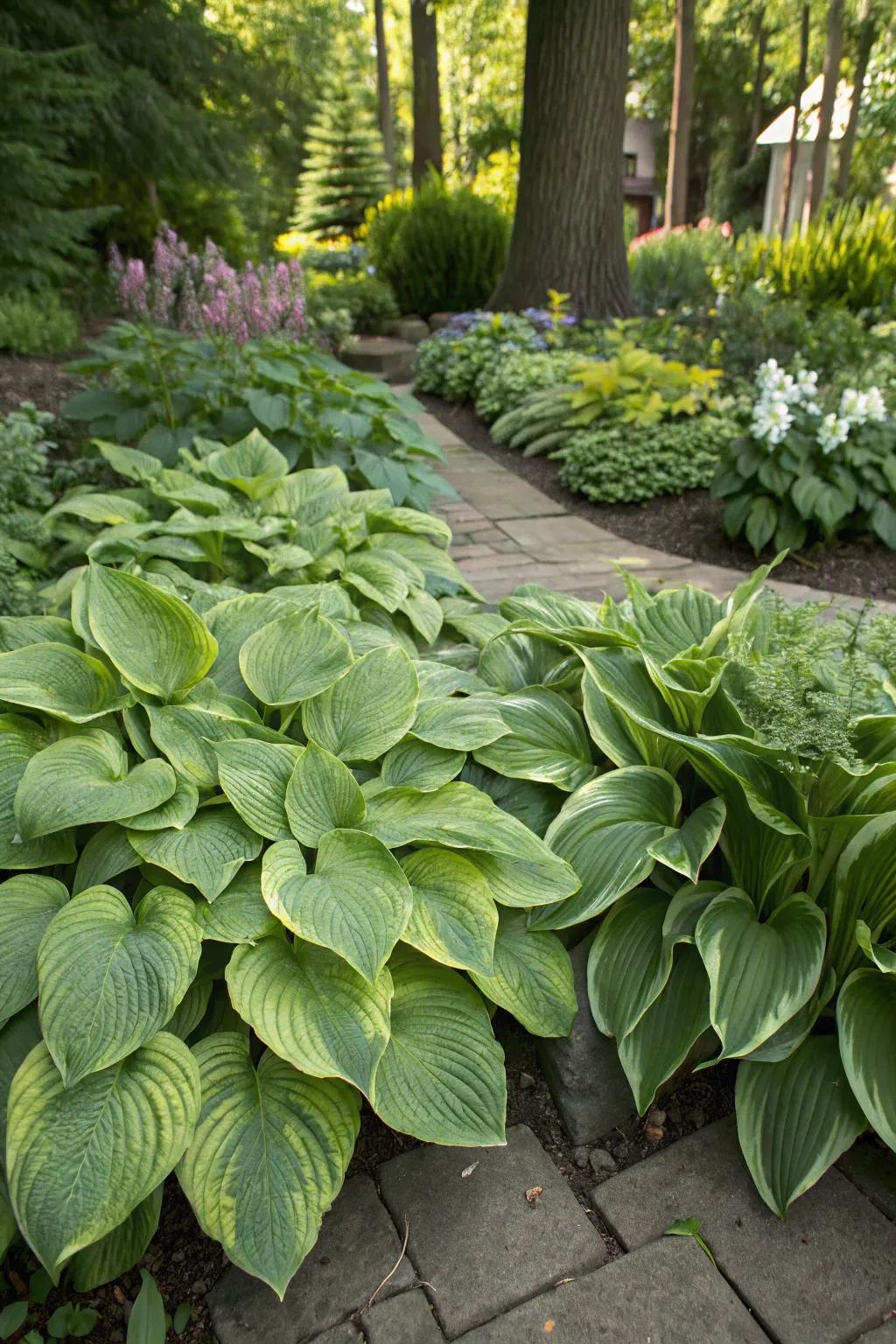 Leafy glories effectively cover earth and repress weeds.