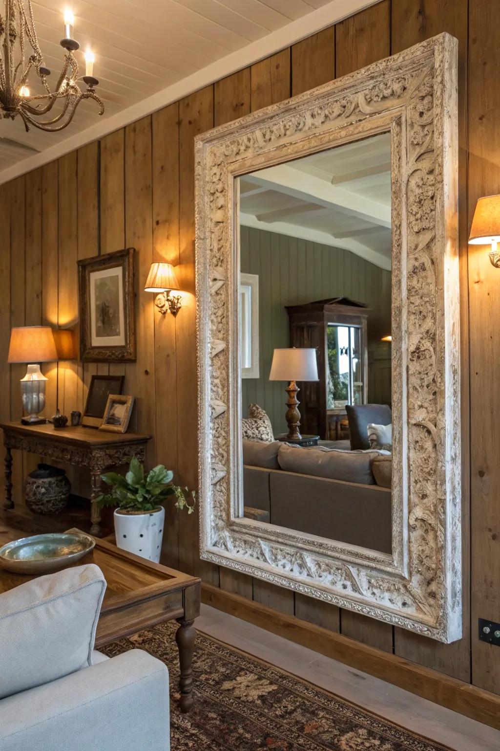 Antique mirrors add vintage charm and character.