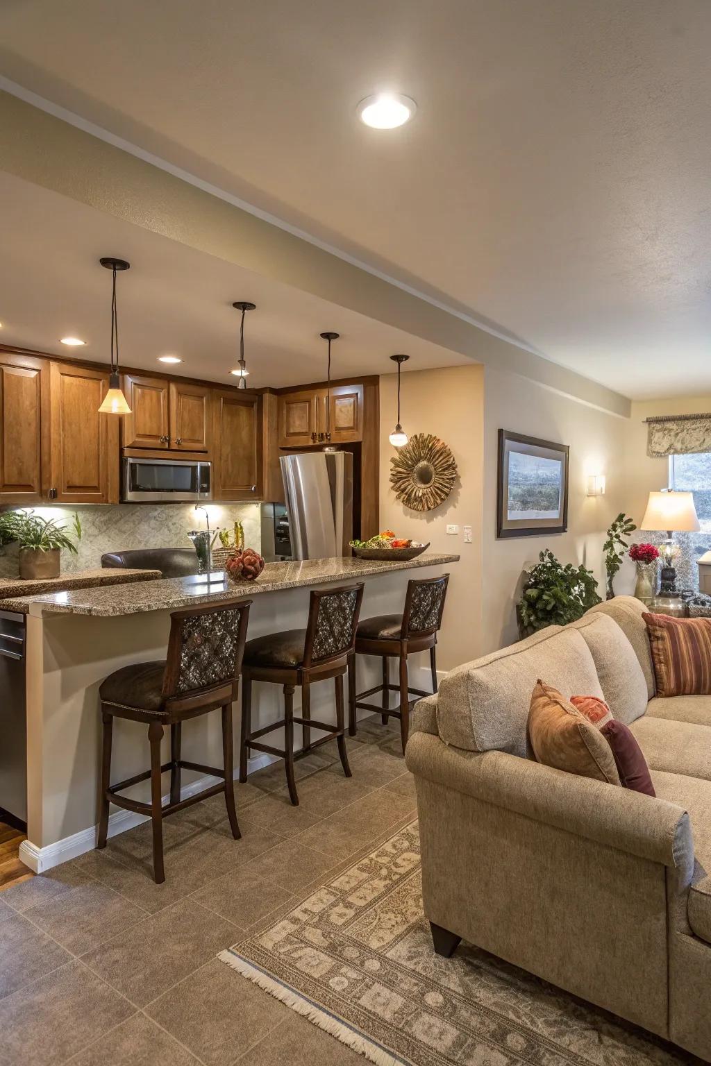 Having different seats fits different moods and events.