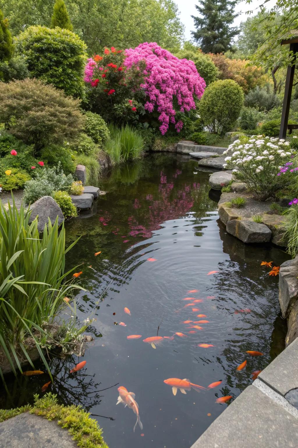 Transform your pond into a vibrant oasis with diverse planting for a balanced, natural beauty.