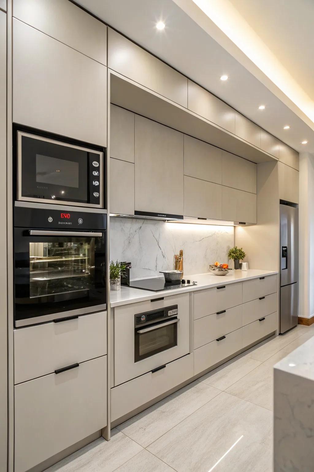 Seamlessly blend appliances for an elegant look.