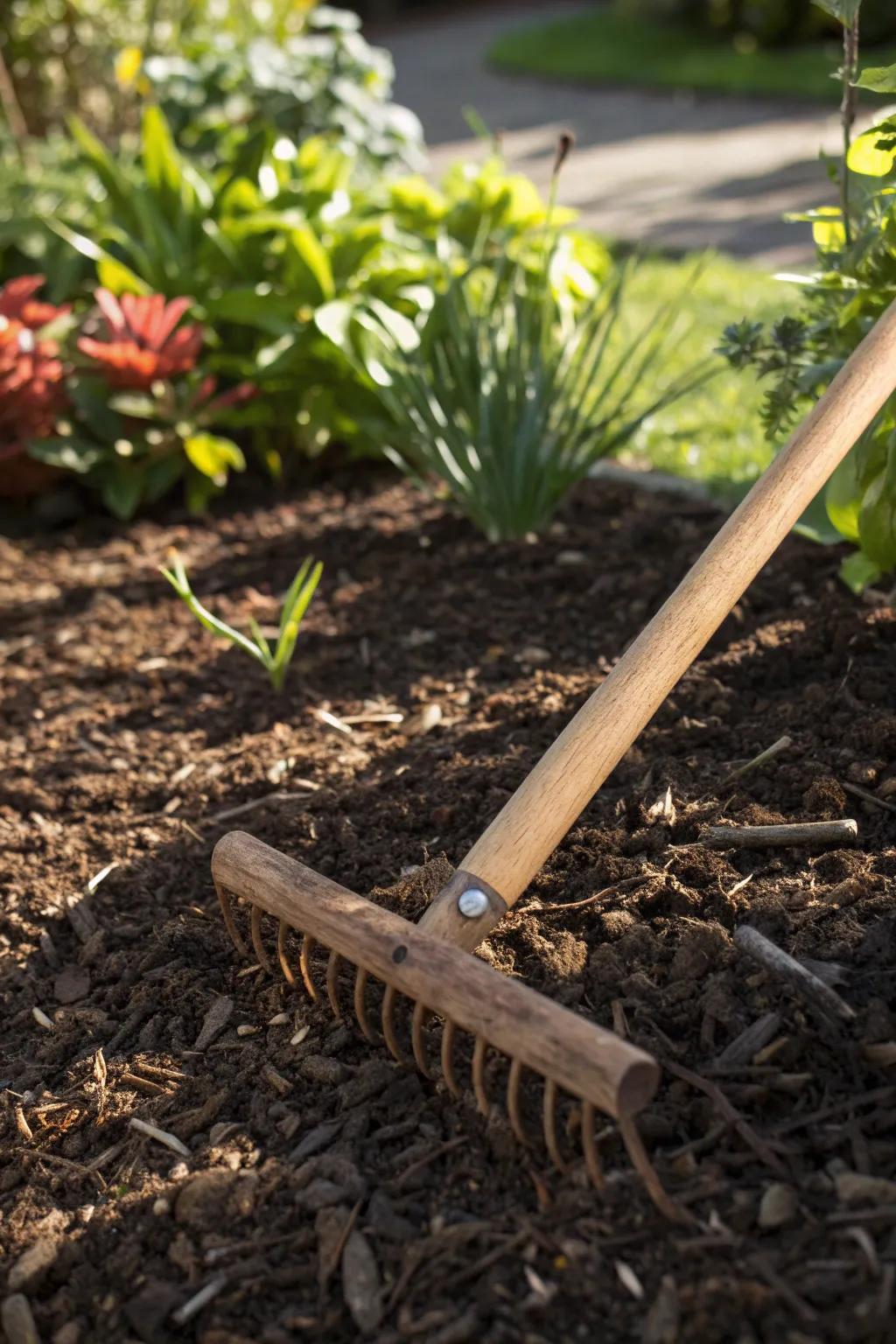 Elevate your garden's aesthetics with the art of mulching.