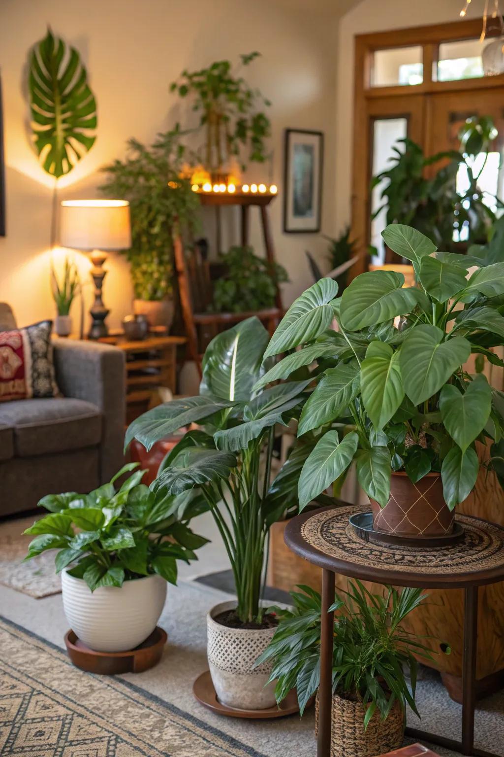 Greenery brings freshness and energy.