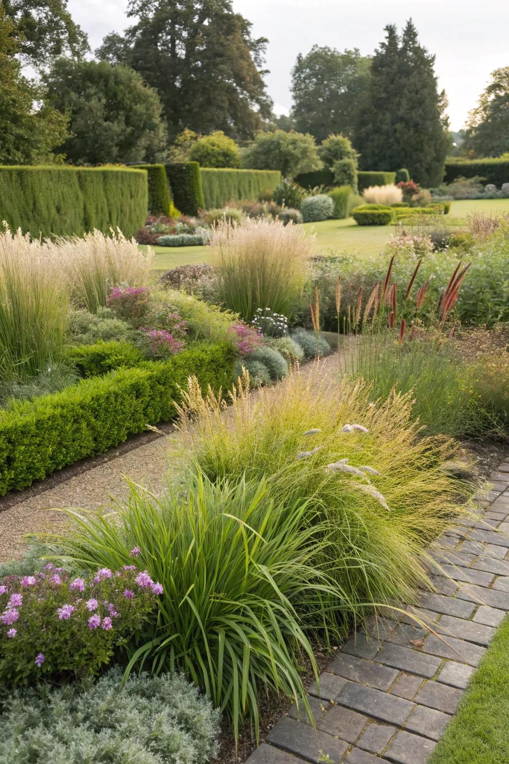 A lawn with grass varieties ideally suited to the local environment.