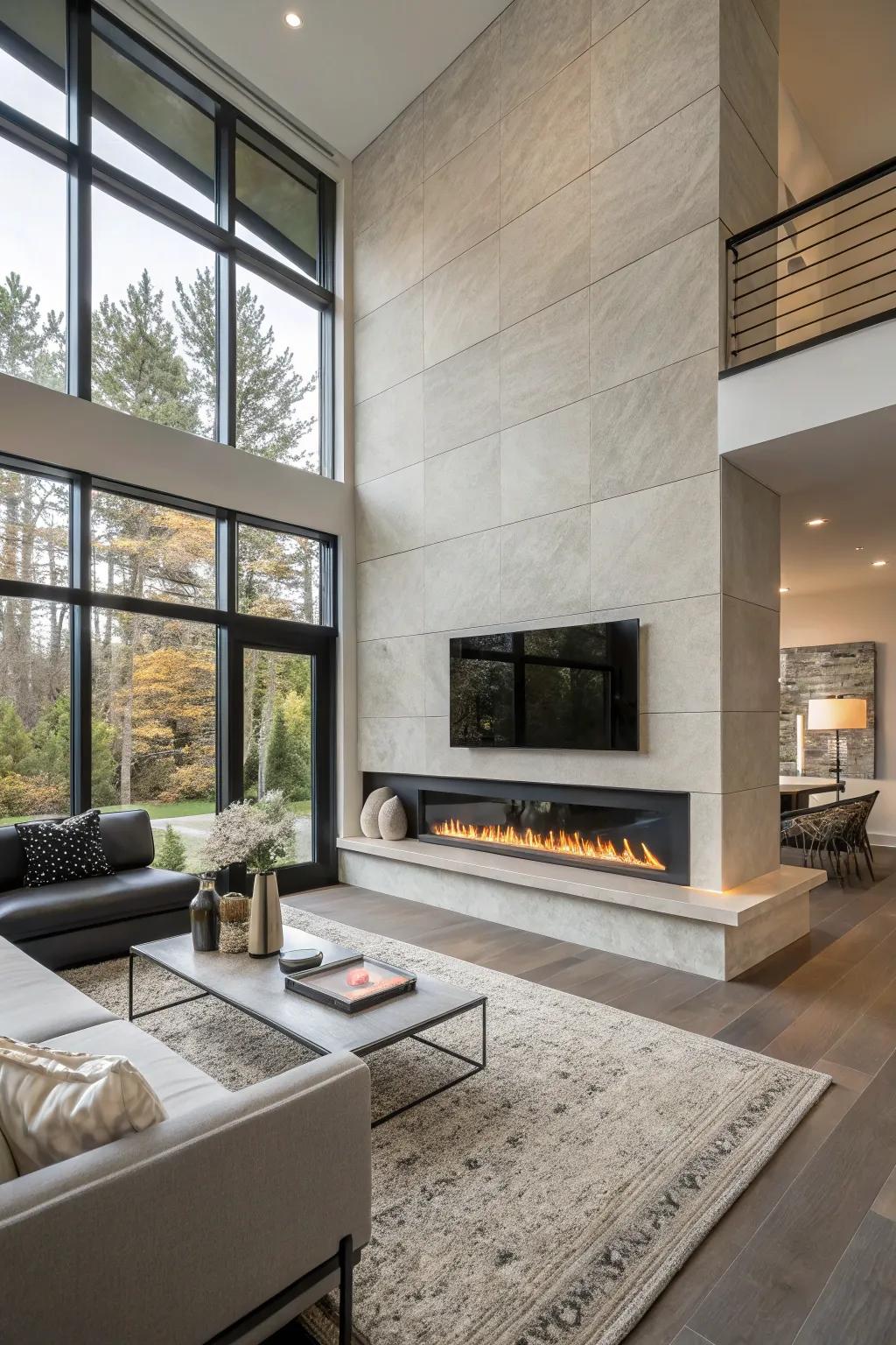 Make a statement with a floor-to-ceiling heater design.