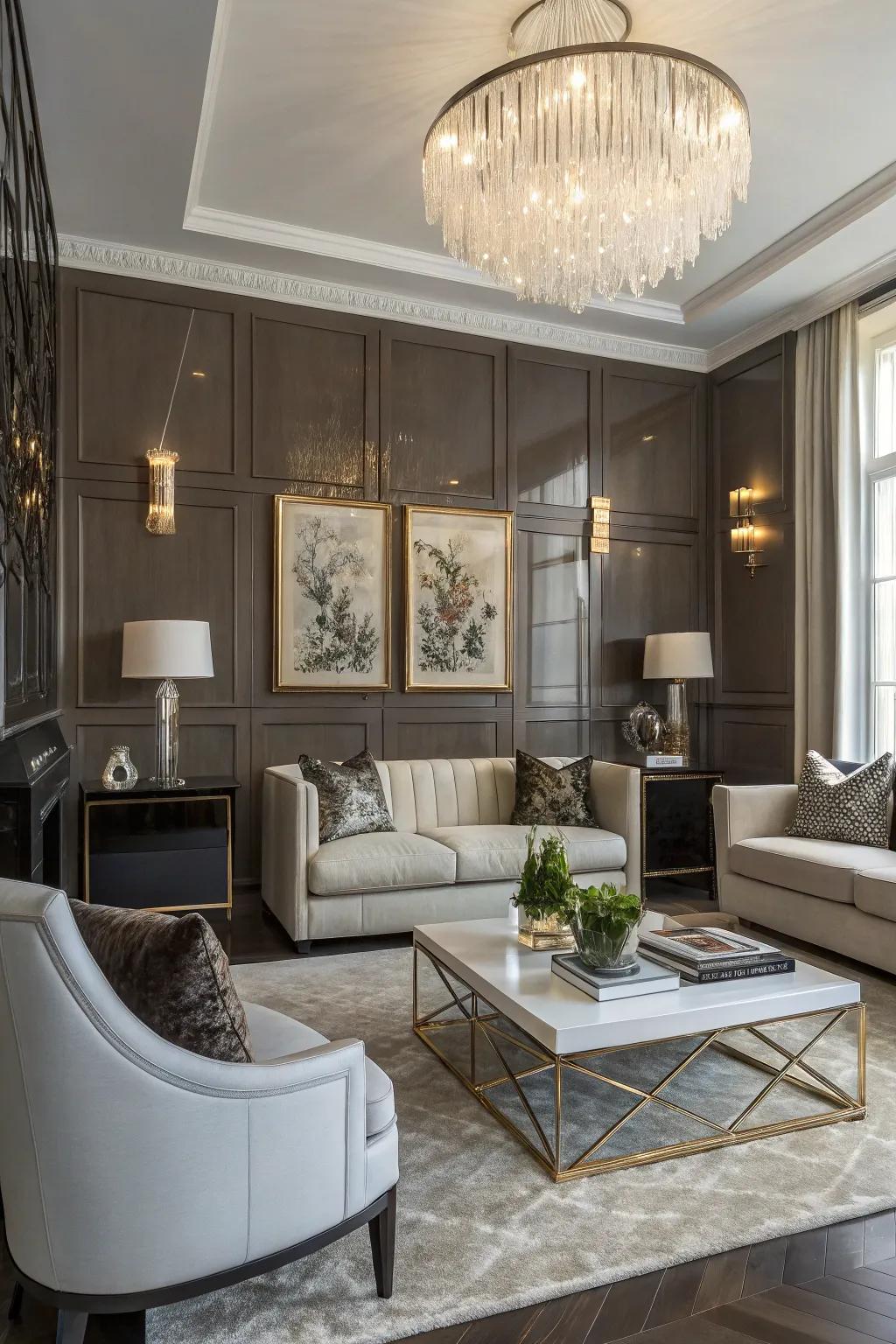 Infuse your wall panels with a luxurious sheen through the application of high gloss finishes.