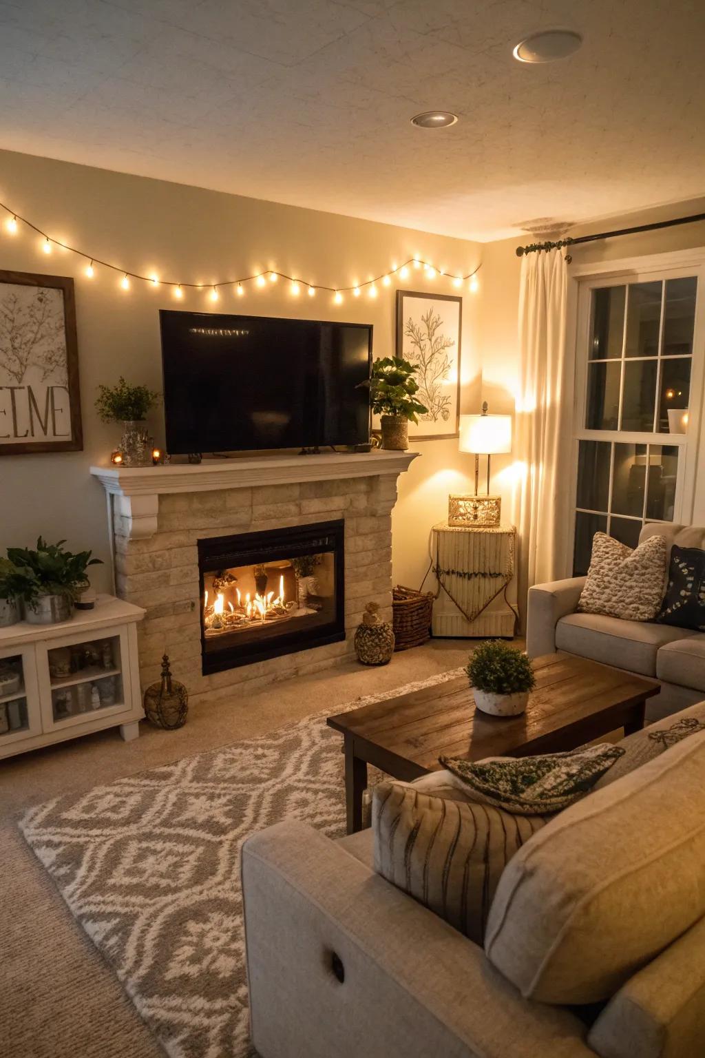 Emphasized lighting adds drama and draws attention to the area.