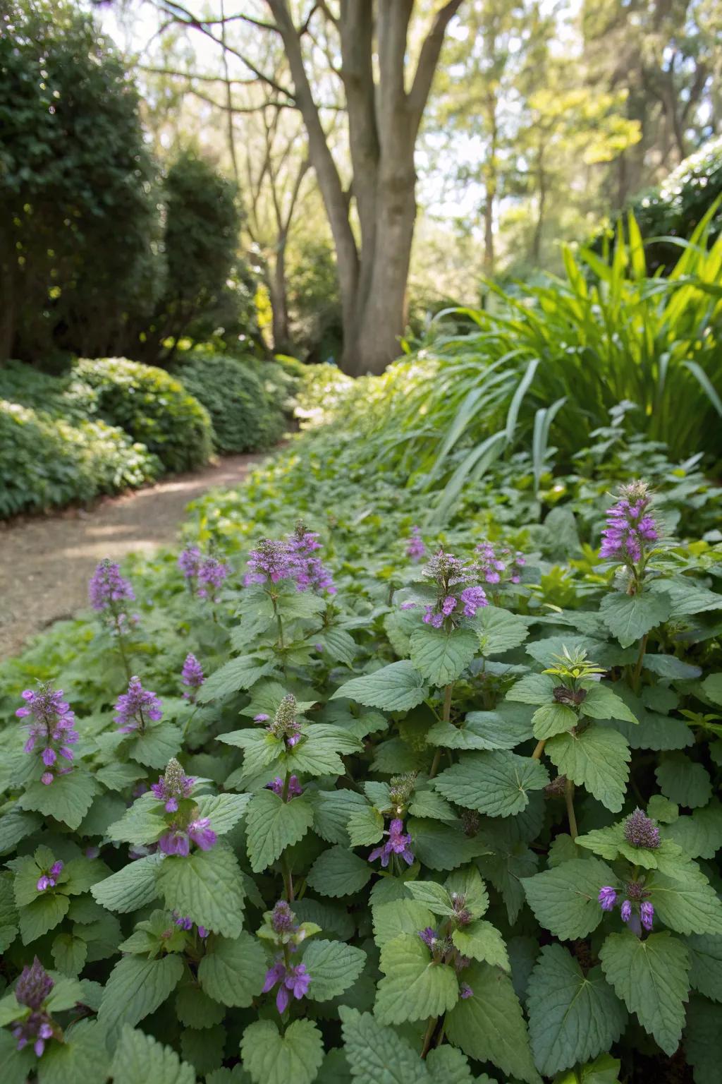 Spotted Deadnettle brightening up a shady garden area.