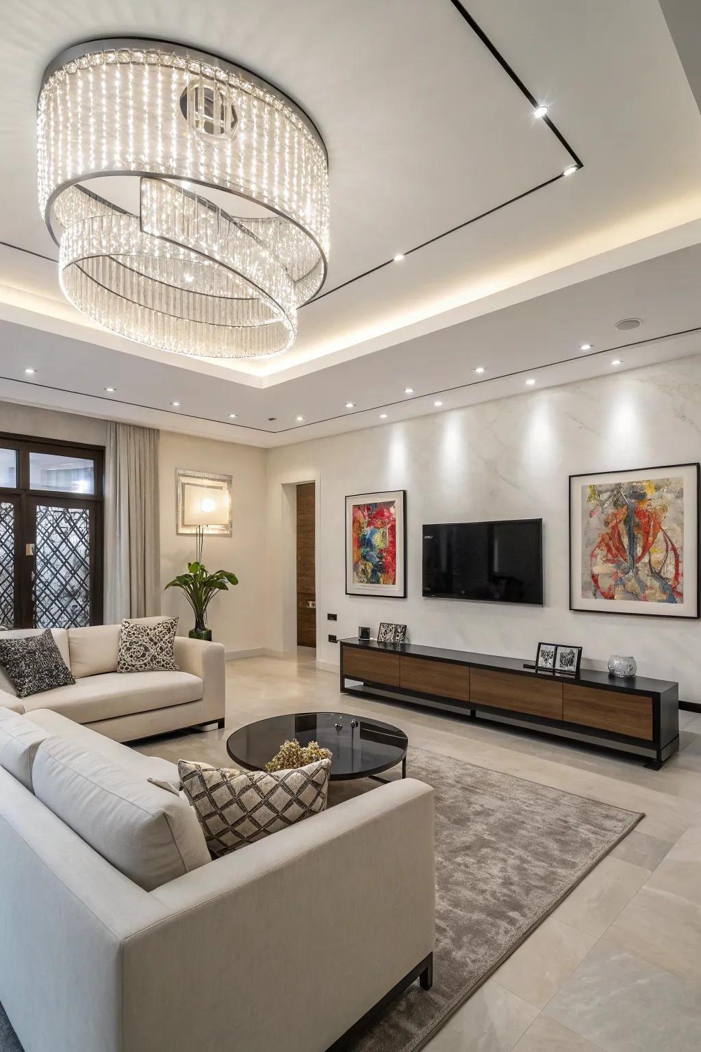 Modern accents add a contemporary twist to this lodge's design.