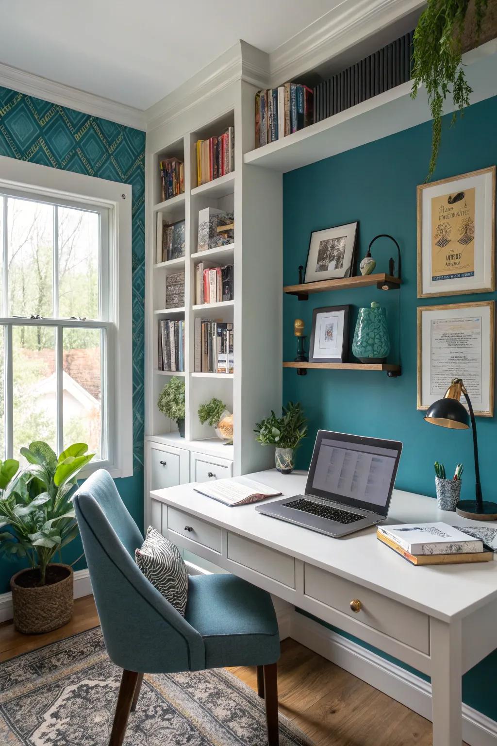 A vivid panel introduces individuality to your virtual meeting space.