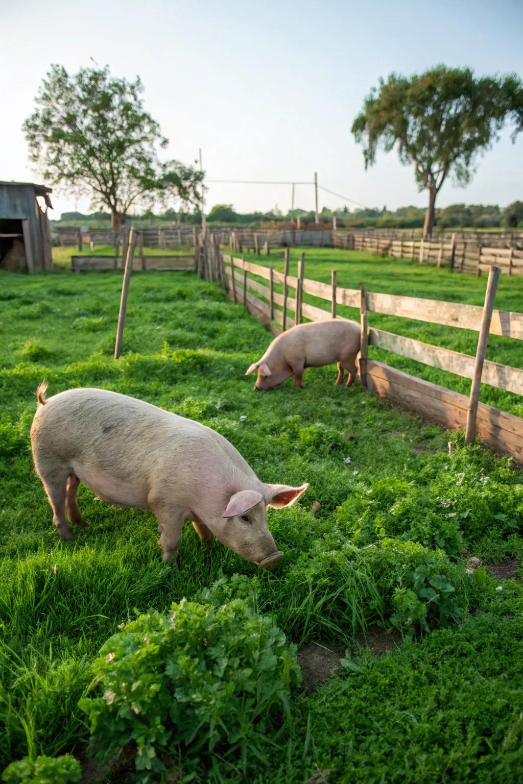 A pen with gentle turf offering comfort and native enrichment.