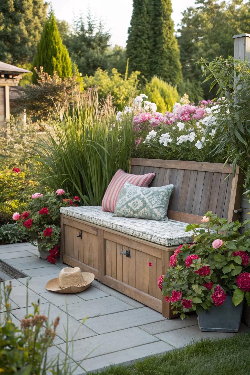 Multi-functional furniture offers both seating and storage in one.