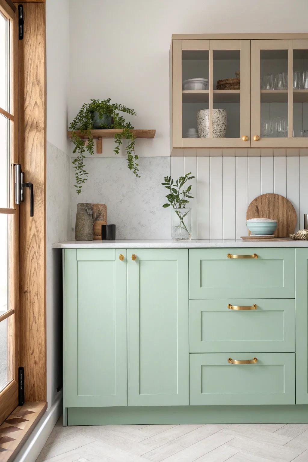 Embrace playful pastels for a whimsical kitchen transformation.