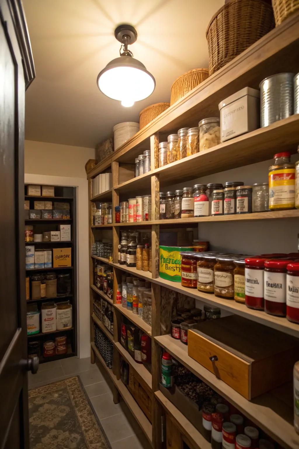 Core overhead lights ensure complete coverage.