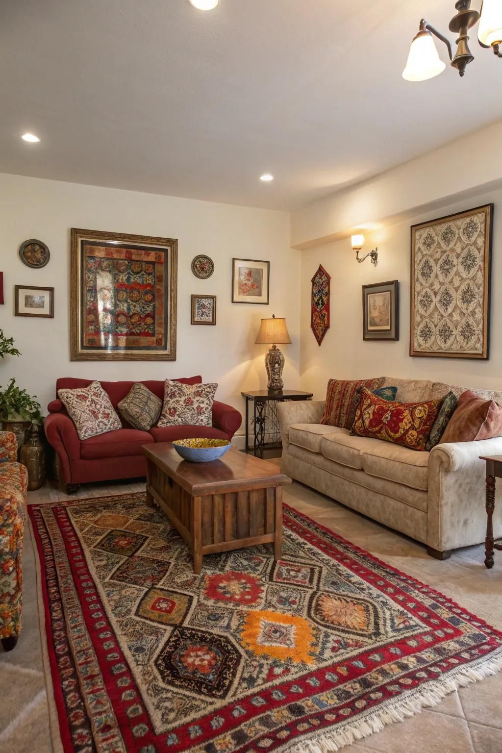 Strategically placed accent pieces bringing personality to the room.