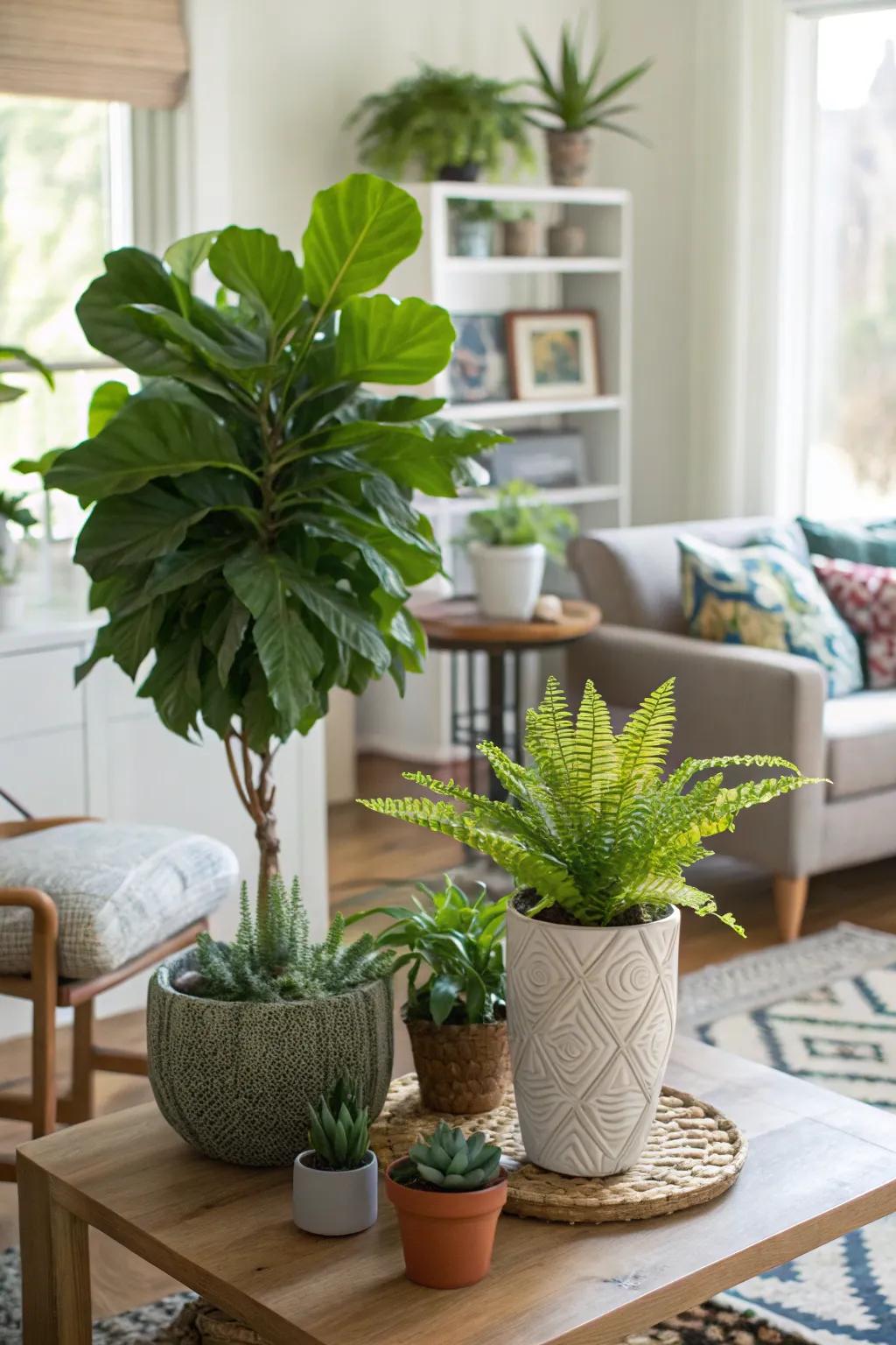 Design a captivating integrated plant scene.