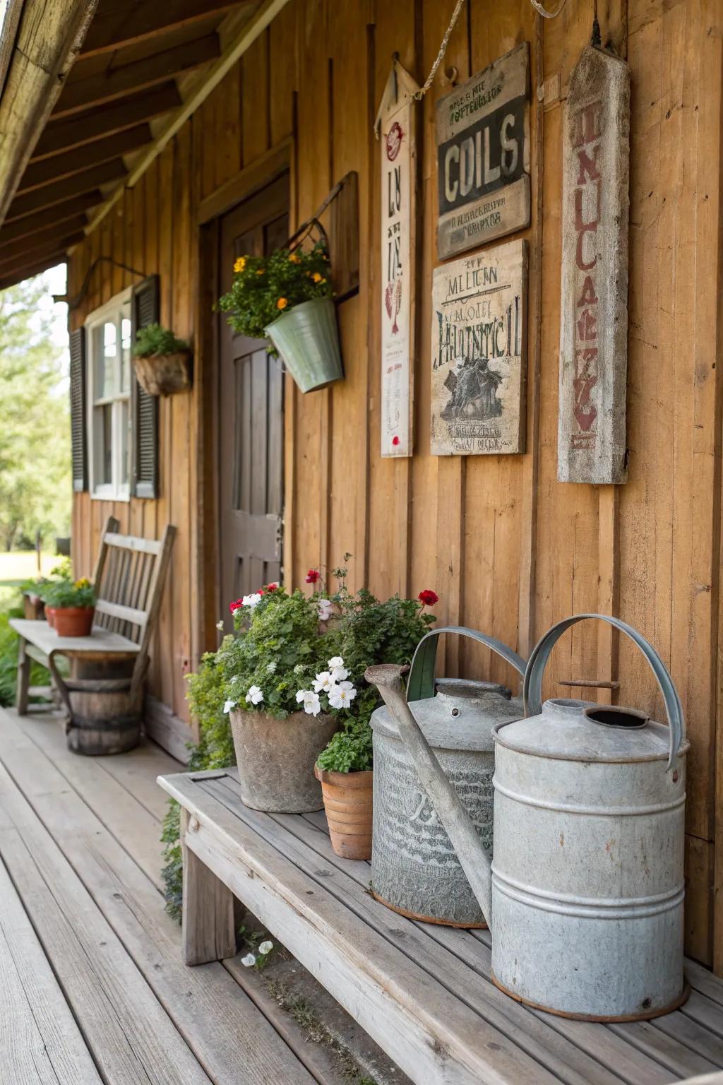 Vintage items add a touch of nostalgia and charm.