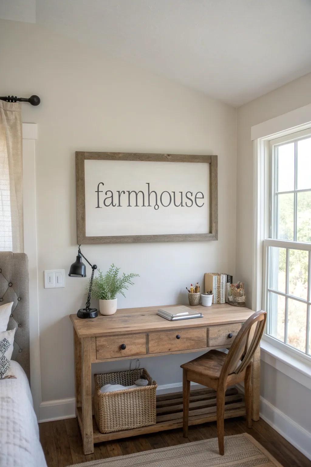 Farmhouse plaques add identity and thoughts to your office setting. ✨ #InspirationalQuotes #FarmhouseStyle