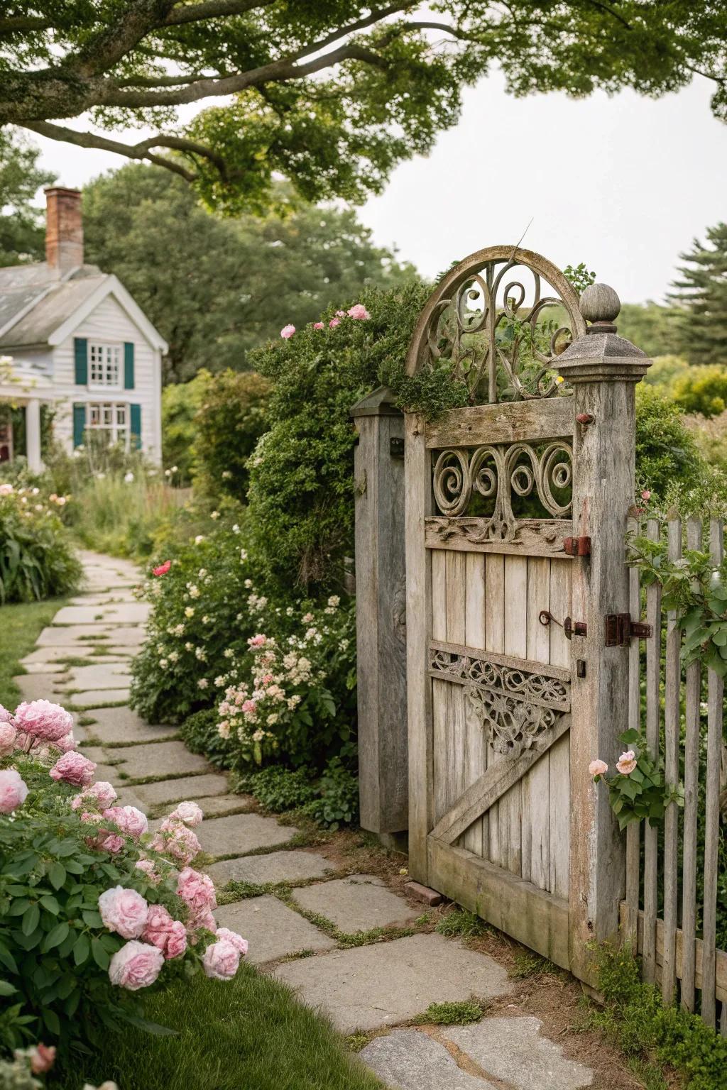 A classic access that enriches the garden's persona.