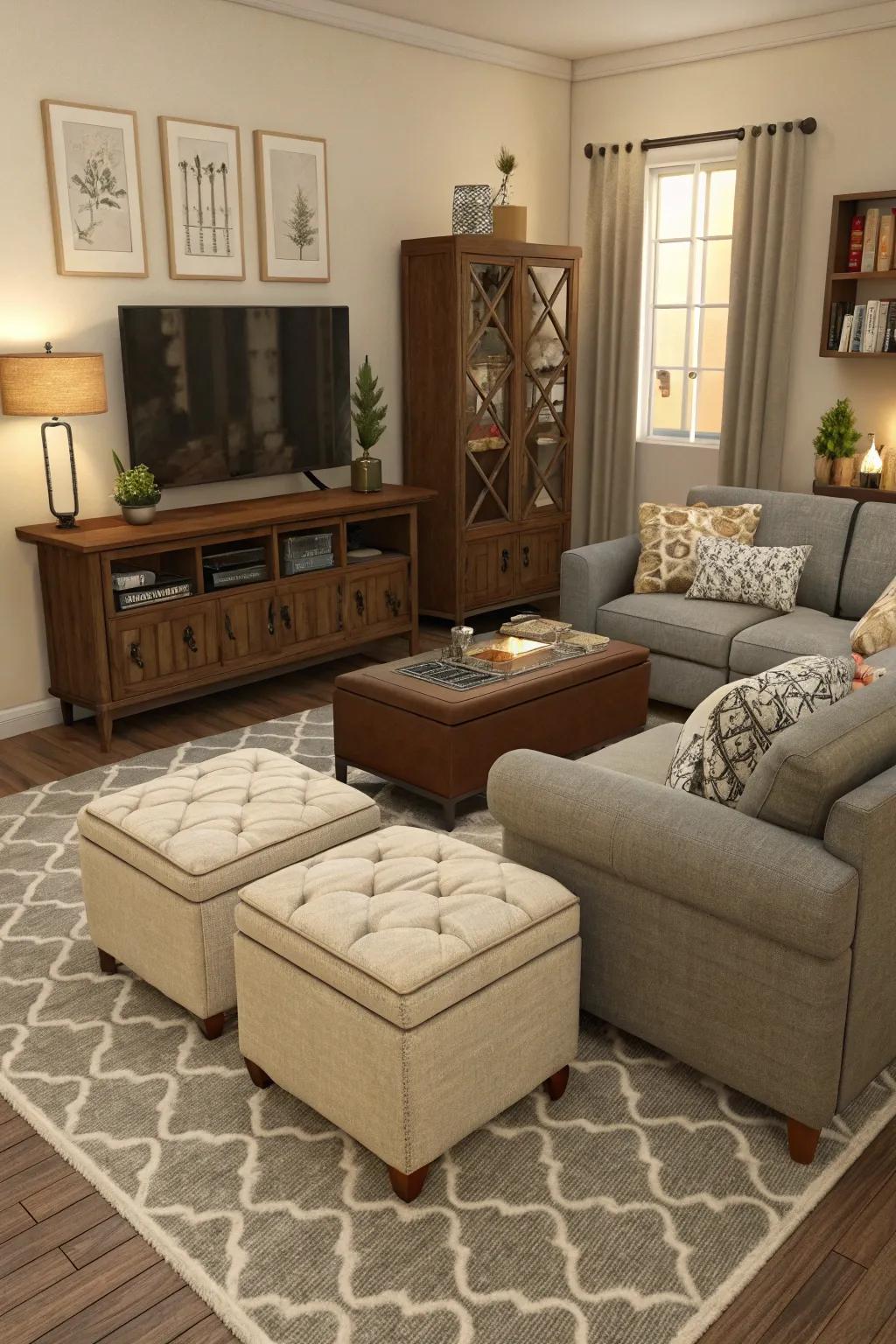Enhance style and utility with functional furniture in your Sims 4 living room.