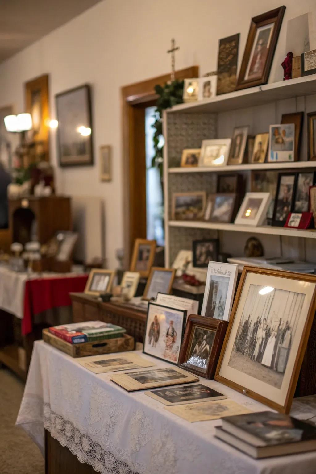 A room personalized with meaningful memorabilia.