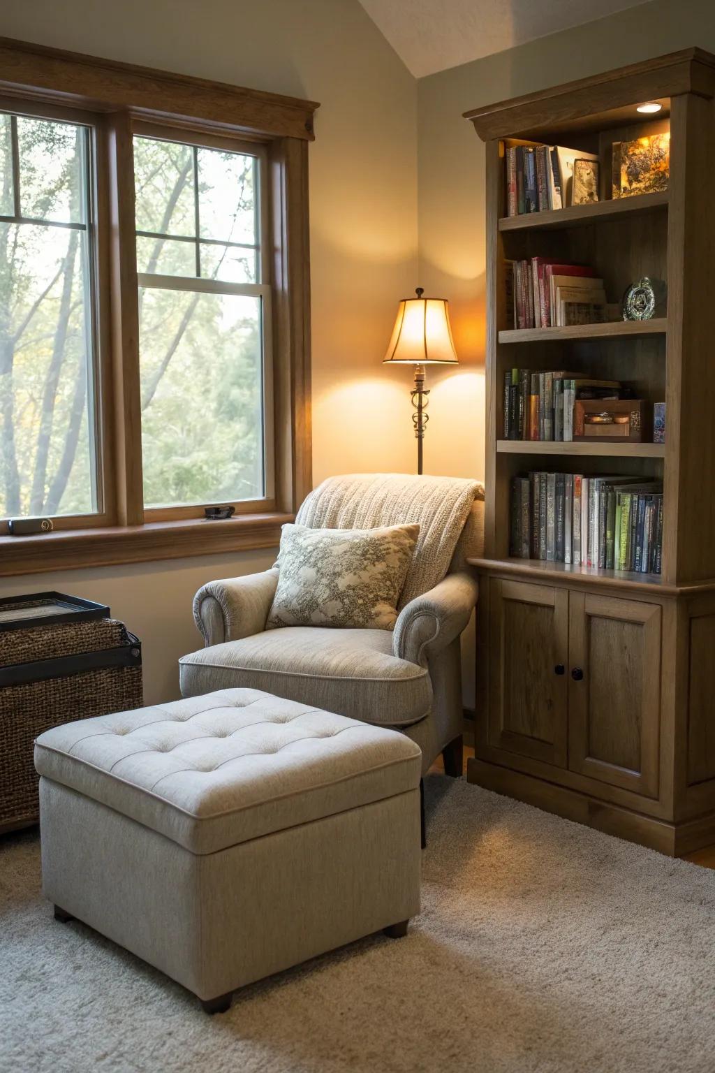 Multi-functional furniture maximizes space and utility.