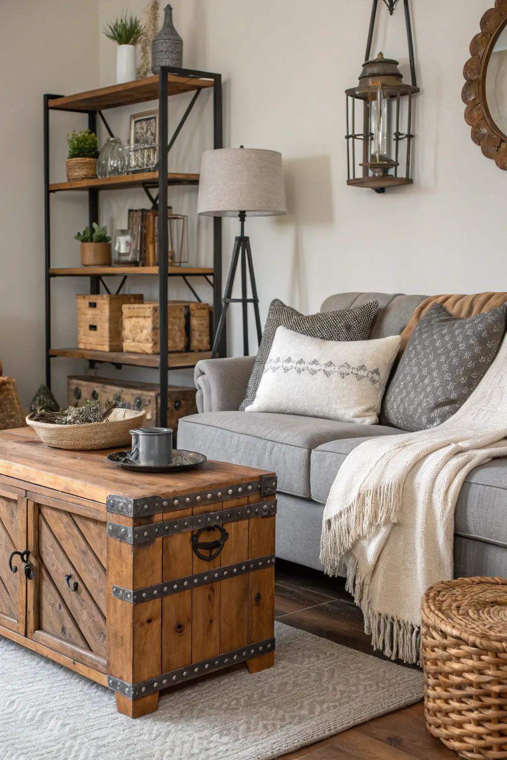 Layered textures enrich depth and interest.