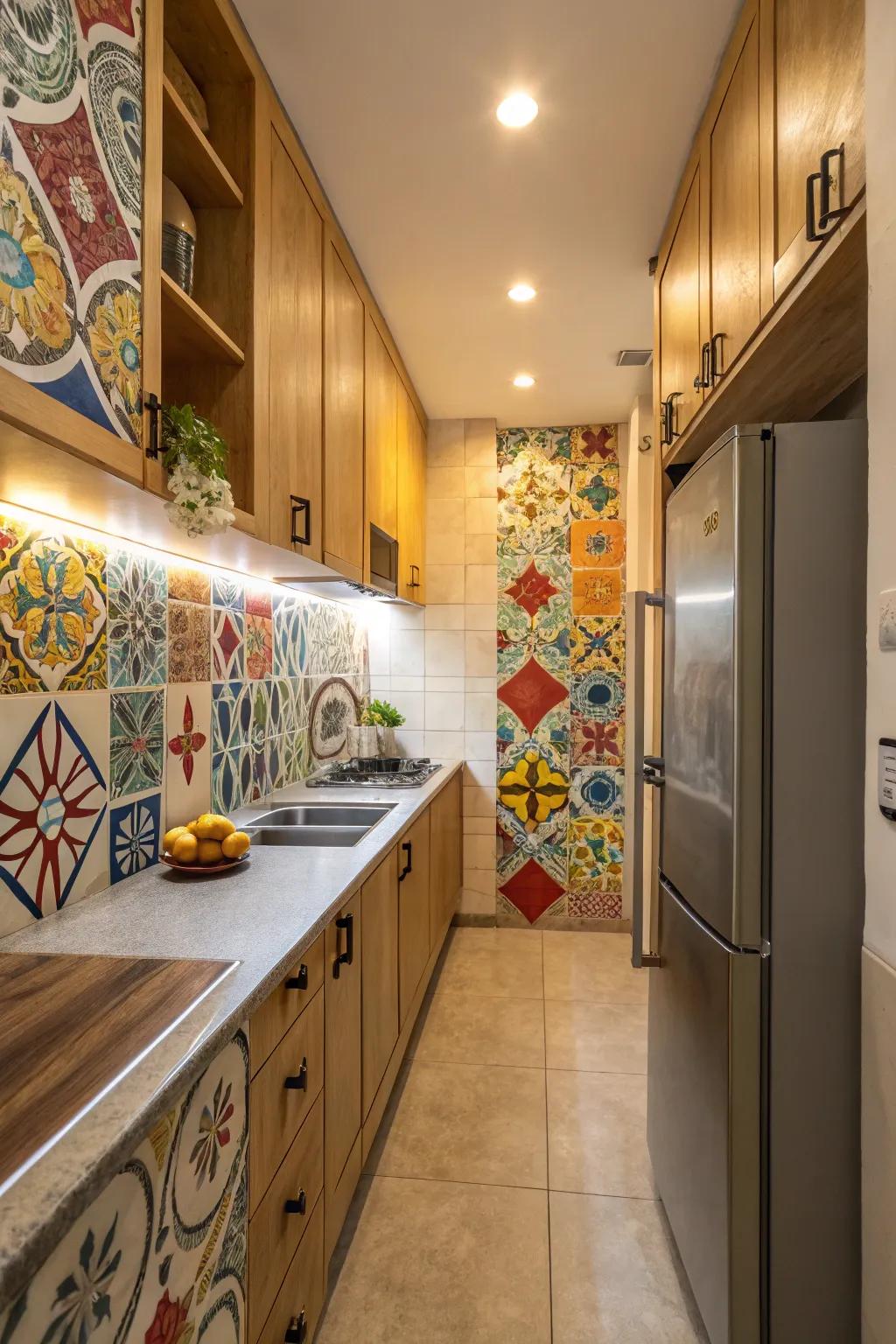 A unique backsplash infuses character and flair.